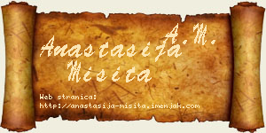 Anastasija Misita vizit kartica